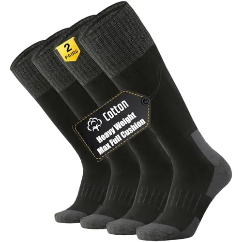 ONKE Max Full Cushion Knee High Socks for men in black