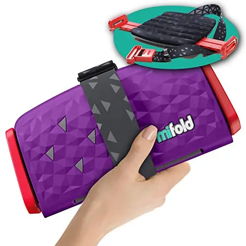 mifold Comfort compact backless booster seat in royal purple