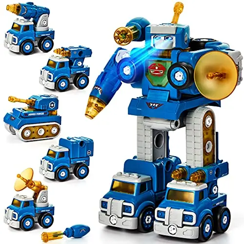 Hahaland 5-in-1 transforming truck and robot building toy