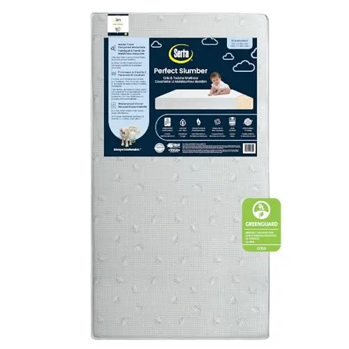 Serta Perfect Slumber white dual-sided crib mattress
