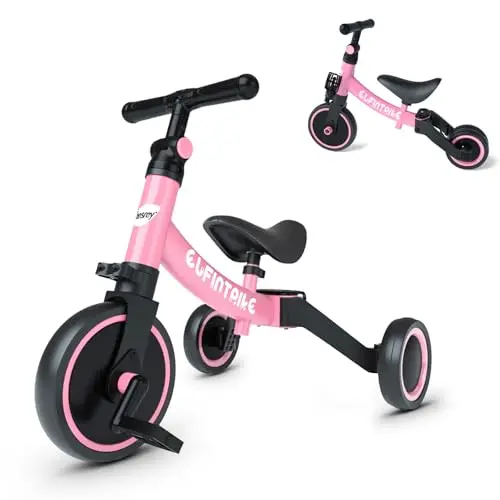 Besrey 5-in-1 toddler bike with removable pedals and adjustable seat
