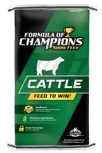 Formula of Champions Pro-Grower show cattle feed bag