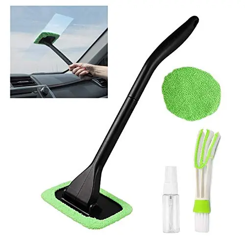 XINXIYAN green rectangle windshield cleaner tool with handle and pads