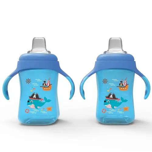 Avima Baby 10oz spill-proof sippy cup two-pack in blue