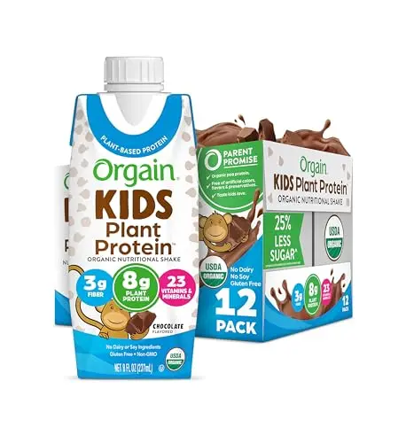 Orgain Organic Kids Vegan plant protein chocolate nutritional shake