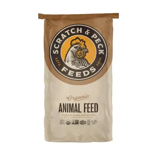Scratch and Peck Feeds Organic Whole Grain Mash for sheep in a 40 lb bag
