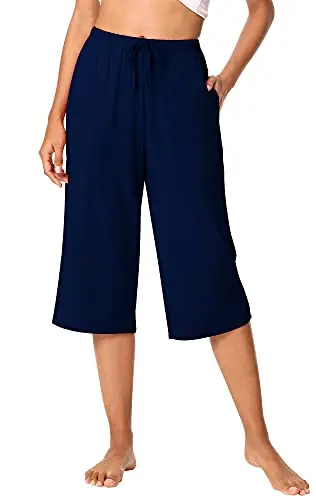 WiWi Bamboo Viscose Capri Pajama Pants in navy
