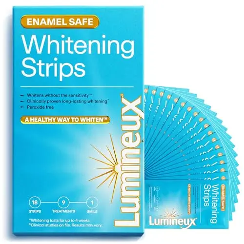 Lumineux Teeth Whitening Strips Kit box with strips
