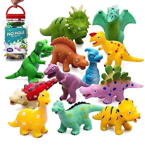 Hely Cancy Dinosaur Bath Toys set of 12 sealed plastic dinosaurs