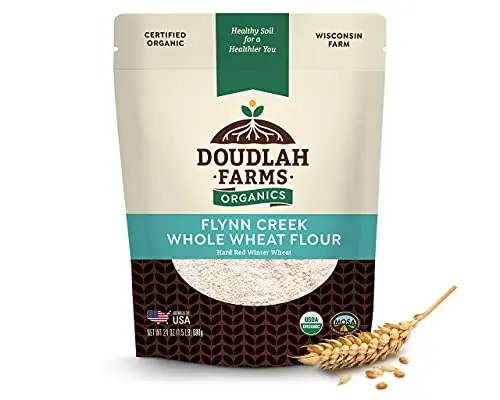 Bag of Doudlah Farms Organic Whole Wheat Flour