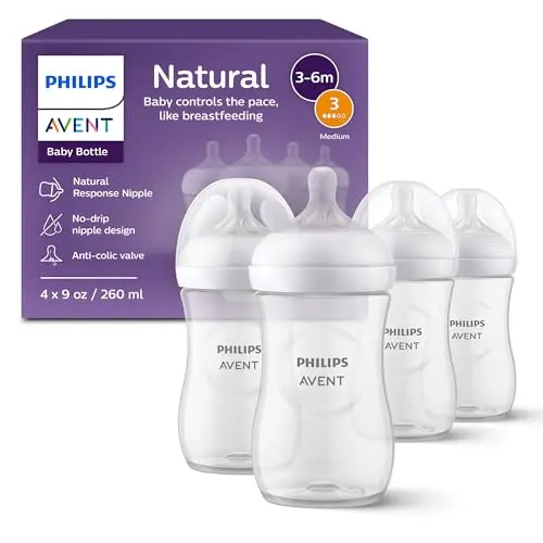 Philips Avent Natural Baby Bottles 4-pack with Natural Response Nipples