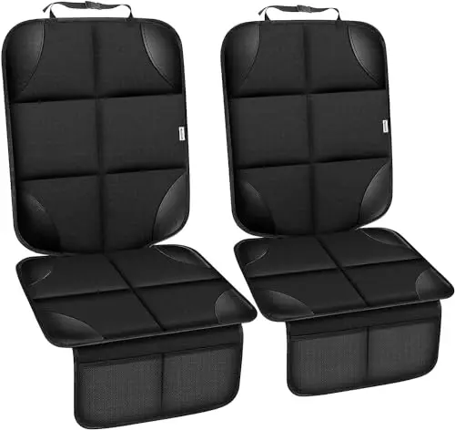 Meolsaek 2-pack black car seat cover with non-slip backing