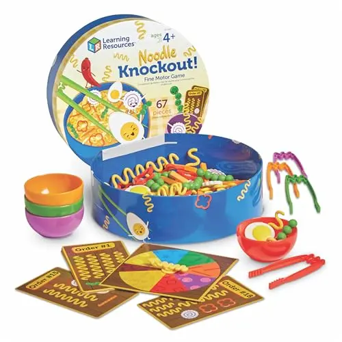 Learning Resources Noodle Knockout fine motor game with colorful noodles