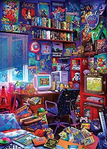 Toynk '80s Game Room Pop Culture 1000-piece jigsaw puzzle image