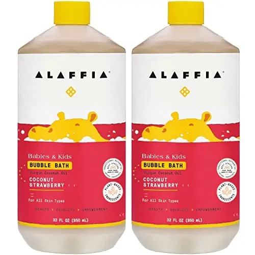 Alaffia Coconut Strawberry bubble bath for babies and kids