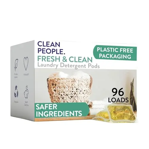 Box of The Clean People hypoallergenic laundry detergent pods with fresh scent
