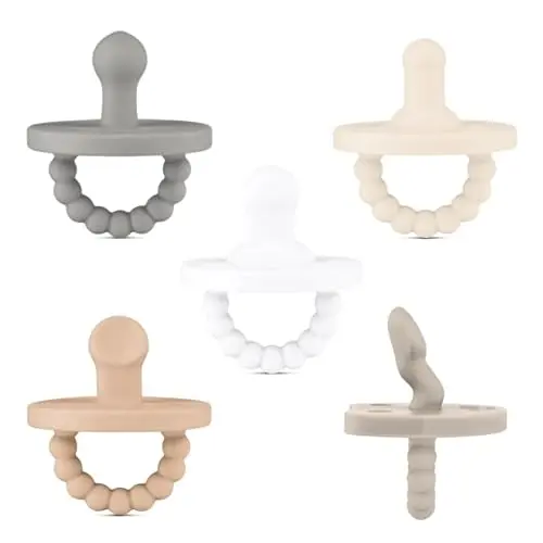 Ryan & Rose Cutie PAT Pacifier and Teether in neutral color
