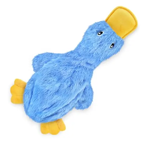 Best Pet Supplies blue crinkle duck dog toy with no stuffing