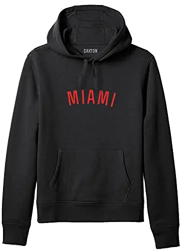 Daxton Comfort Hoodie in Miami Black Red color