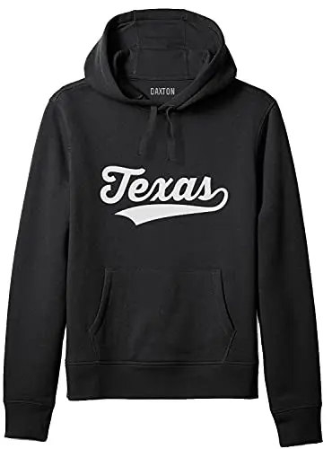 Daxton Script Hoodie in Texas Black White color