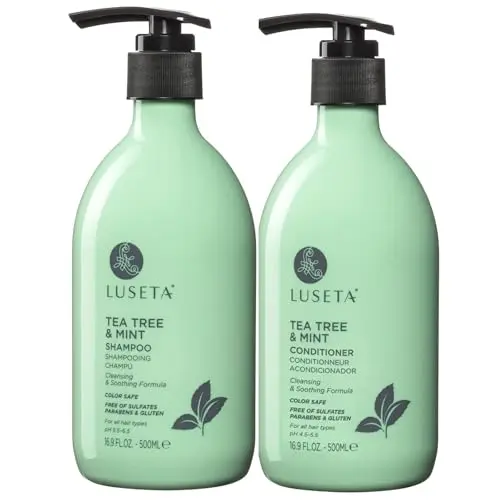 Luseta Tea Tree Mint Shampoo and Conditioner set with lavender oil