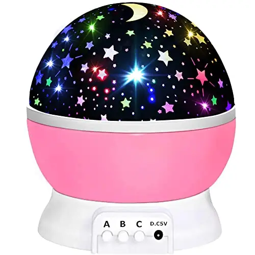 HONGID star projector night light for kids rooms, projecting galaxy patterns