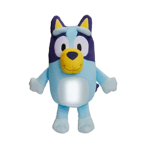 Bluey Goglow Pal plush nightlight glowing softly