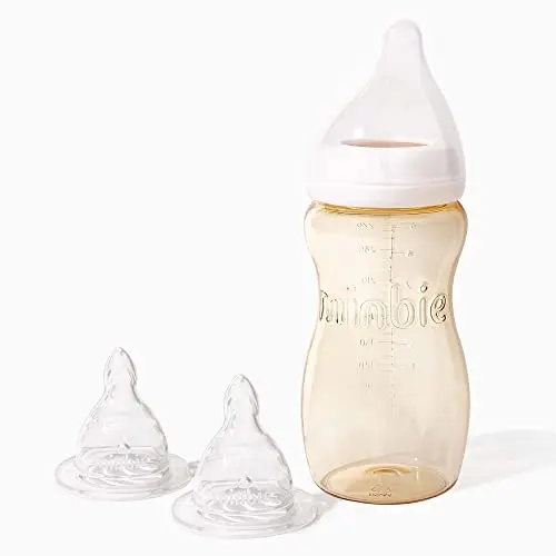 Minbie breastfeeding baby bottle with anti-colic valve and PPSU material
