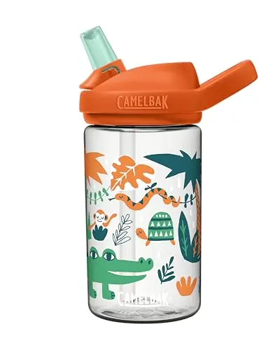 CamelBak eddy+ kids water bottle with jungle animal design