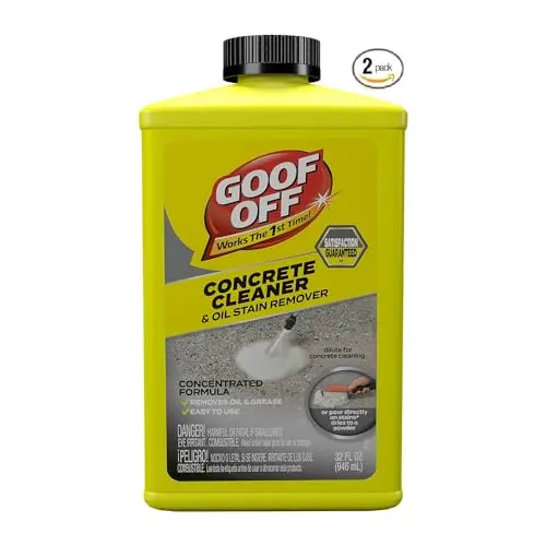 Goof Off concrete degreaser bottles