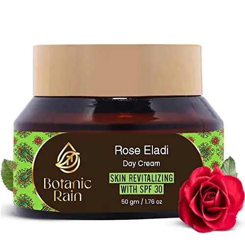 Botanic Rain SPF 30 natural face moisturizer with rose and cardamom