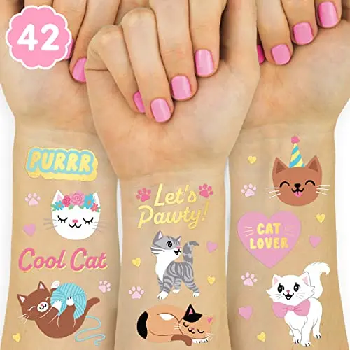 xo, Fetti cat temporary tattoos with glitter designs