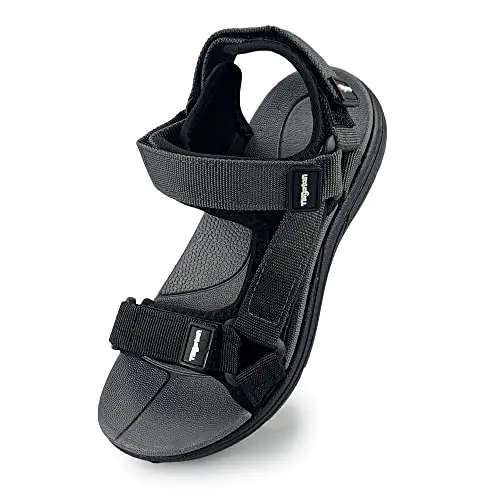 TISGOTAN kid's hiking sandals with straps in black and grey