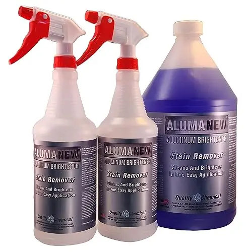 Quality Chemical Aluminum Cleaner and Brightener gallon bottle with sprayers