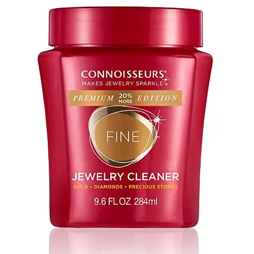 Connoisseurs Premium Edition fine jewelry cleaner liquid in red jar