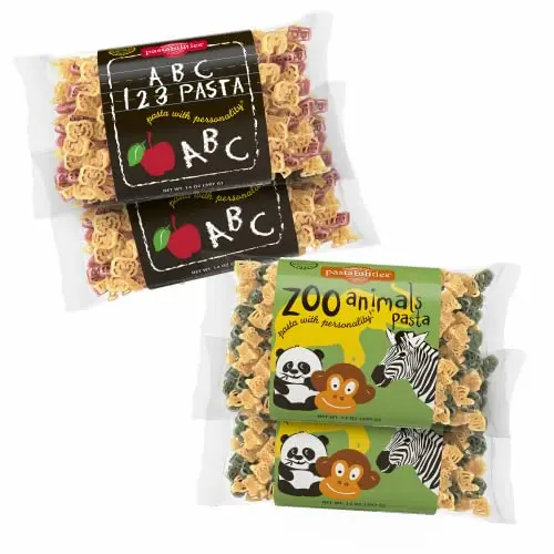 Pastabilities ABC 123 and Zoo Animal Pasta Bundle