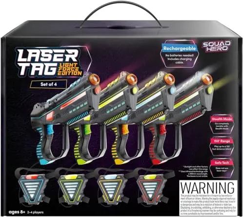 Squad Hero Light Force four-player laser tag set with guns and vests