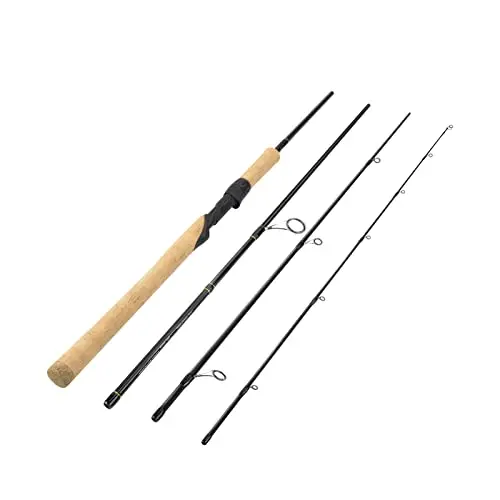 KastKing Valiant Eagle 4-piece travel spinning rod in its clear protective tube