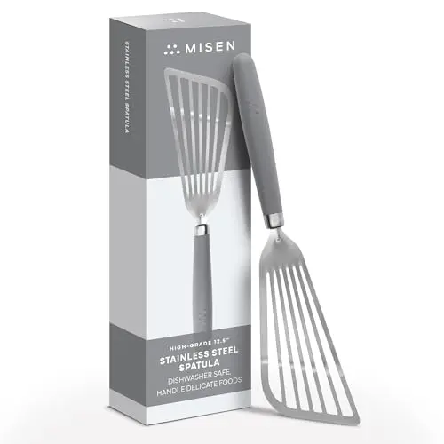 Misen Fish Spatula with slotted turner and silicone grip