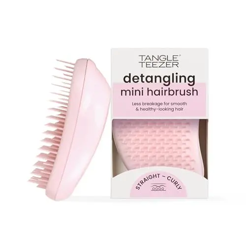 Tangle Teezer Original mini detangling brush in millennial pink for travel and kids