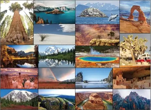 Better Me Our National Parks 100-piece jigsaw puzzle featuring US park landscapes