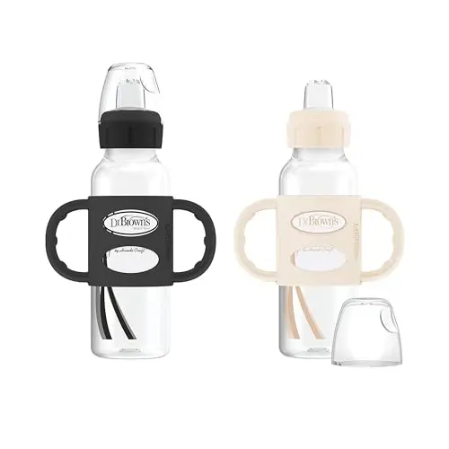 Dr. Brown's Milestones Narrow Sippy Spout Bottle with silicone handles