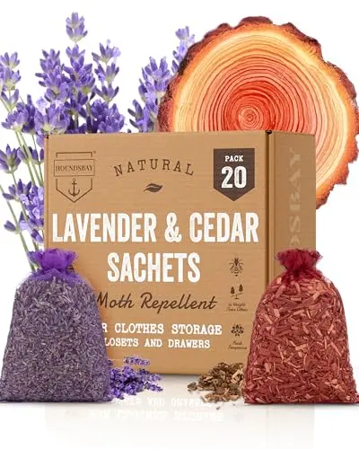 HOUNDSBAY cedar and lavender sachet bags with metal hanger hooks