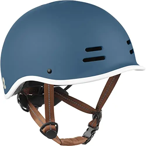Retrospec Remi Kids Bike Helmet in Matte Navy with reflective straps