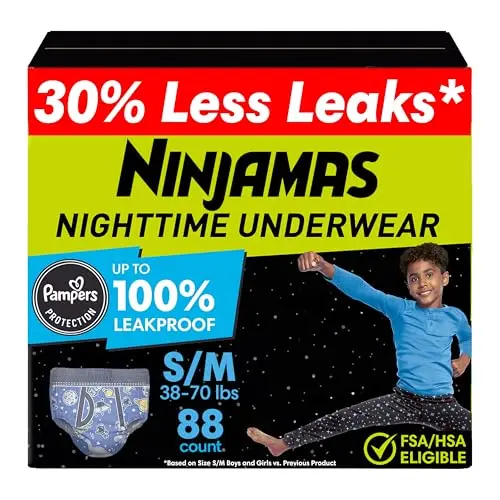 Ninjamas Boys nighttime bedwetting underwear pack