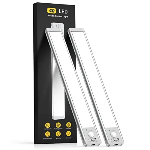 MCGOR white rechargeable under cabinet light strip with motion sensor