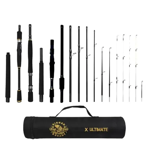Rigged and Ready X Ultimate 25-in-1 travel fishing rod and compact carry case