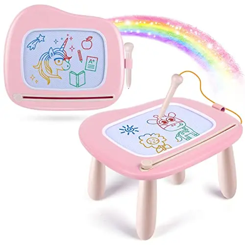 Smasiagon pink magnetic drawing board with stylus for toddlers