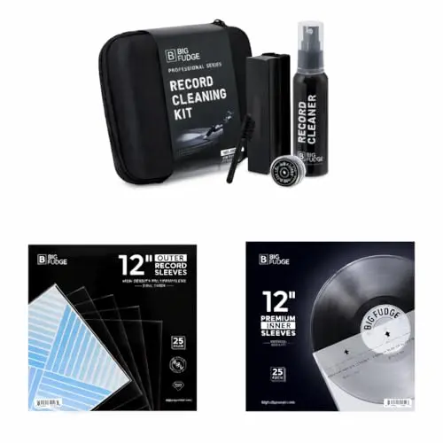 Big Fudge professional series starter kit with cleaning tools and record sleeves
