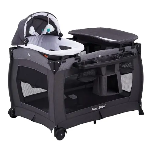 Pamo Babe Portable Playpen Foldable Playard with mattress and changing table